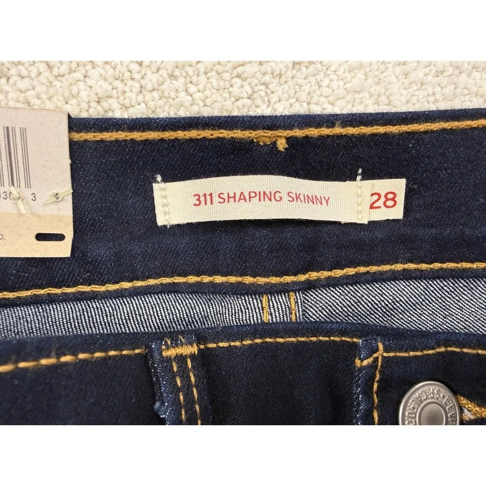 Women's LEVI'S 311 Shaping Skinny 6L (28x32) Jeans Dark Wash Mid Rise #1668